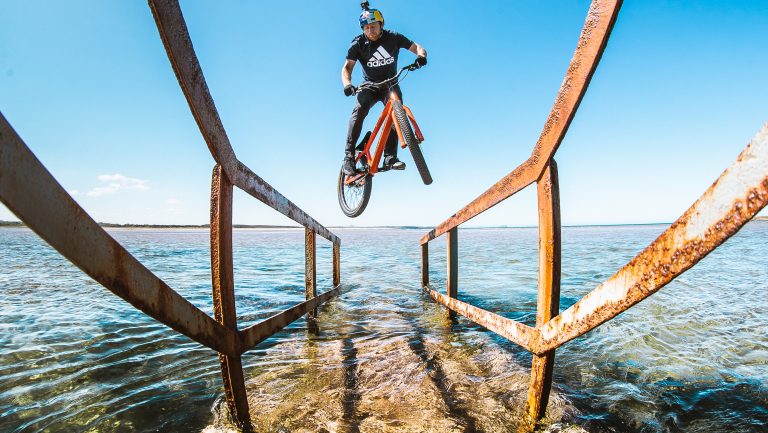 red bull cycle stunt